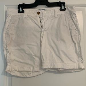 White Cotton Shorts
